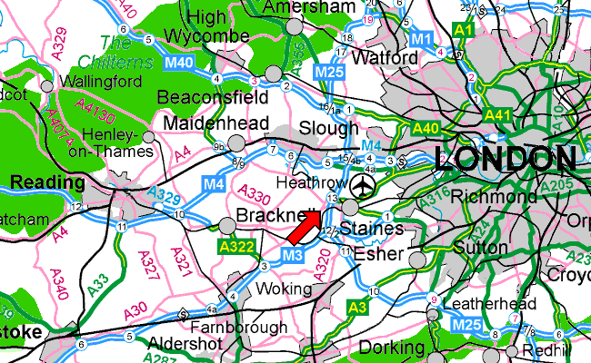 Location of apartments to let in Englefield Green, Egham, Surrey